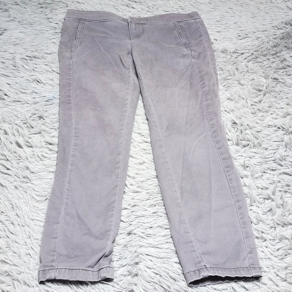 Loft‎ Marisa Pants Womens 0 Gray Cotton Blend Skinny Casual Chino Office Stretch